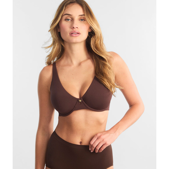 Maidenform Luxe Essentials High Apex Bra, Brown, Size 38C 0275 - Picture 1 of 5